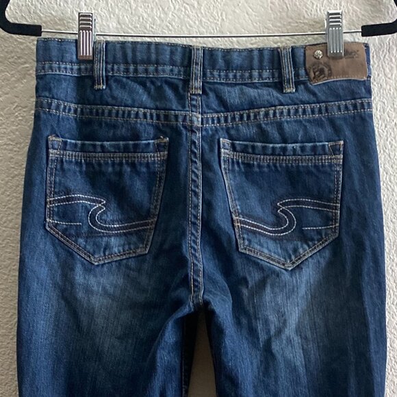 Boys Silver Jeans Garret Straight Leg Jeans Size 16 / 29 Inch Inseam Dark Wash - Picture 1 of 7